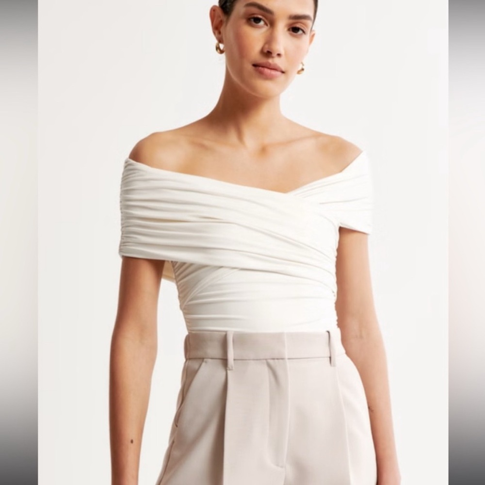 Elegant Off-Shoulder White Top